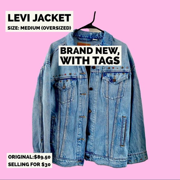 Levi Jean Jacket, size medium fits oversized.